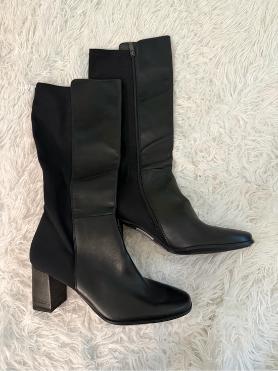 Paul Green Shoes - Paul Green Black Thermo Decksohle Mid Calf Block Heel Boots Women's 7.5